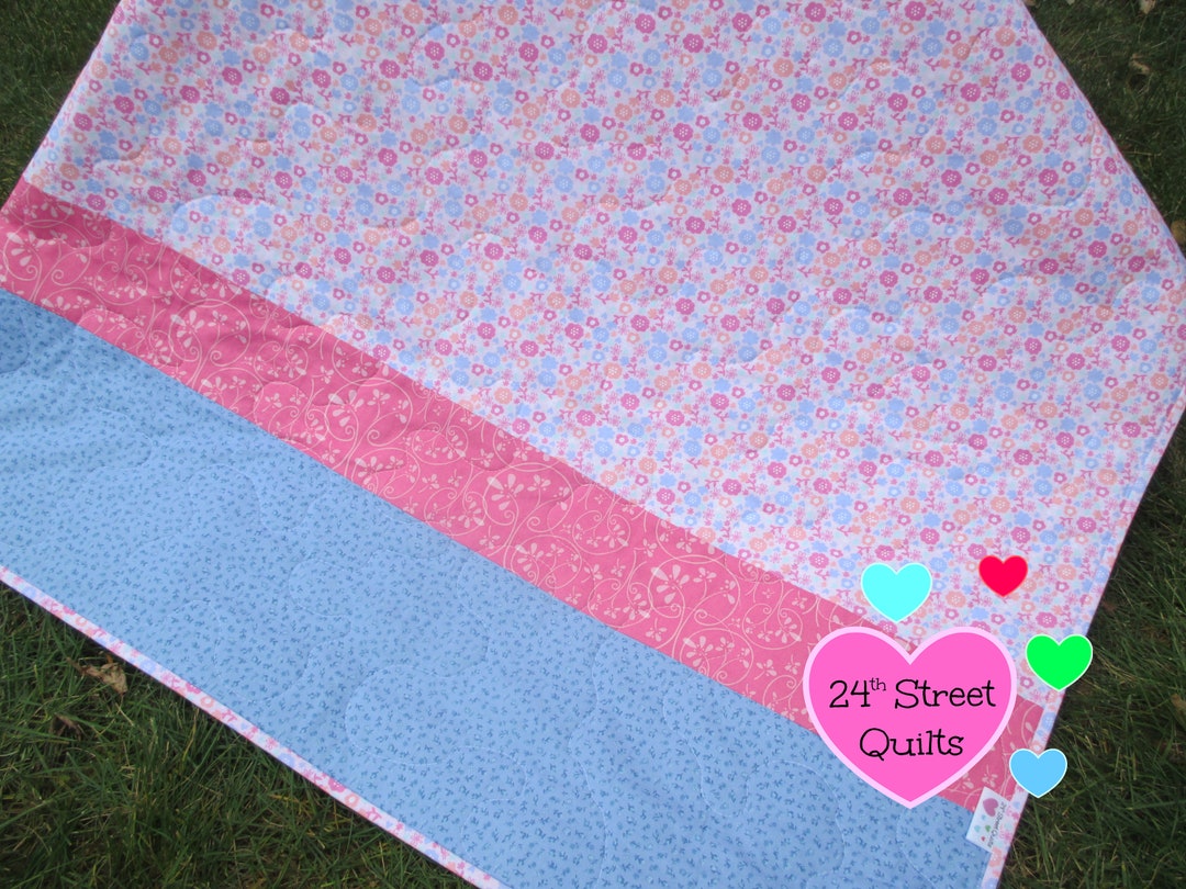 Crib Quilt Baby Quilt Baby Quilts Crib Quilts Baby Shower Gift Baby Gifts Pink Floral Baby Quilt