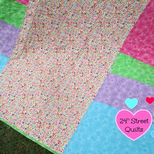 Crib Quilt | Baby Quilt | Baby Quilts | Crib Quilts | Baby Shower Gift | Baby Gifts | Colorful Polka Dot Baby Quilt