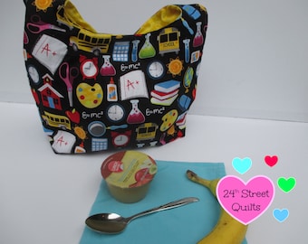 lunch box | school themed lunch bag | small travel bag | back to school bag | soft-sided lunch bag