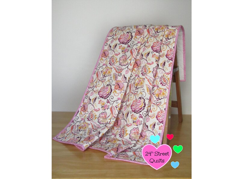Baby Gifts Crib Quilts Pink /& Yellow Floral Baby Quilt Baby Quilts Baby Quilt Crib Quilt Baby Shower Gift