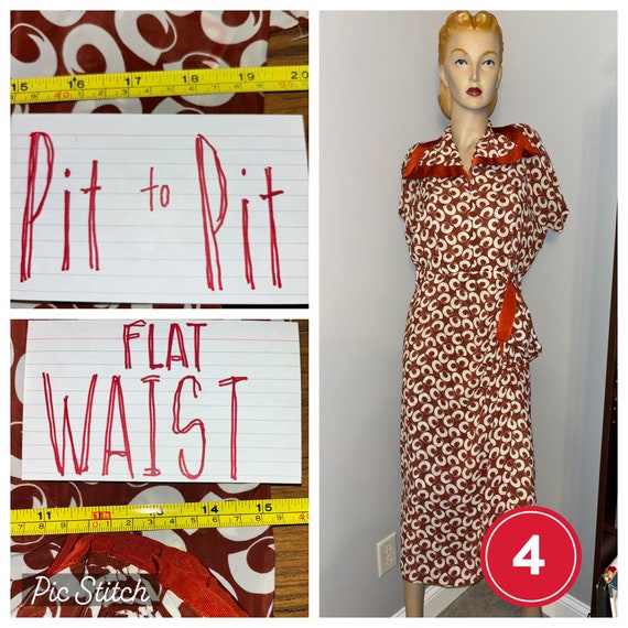 1940s rayon dress lot - image 4