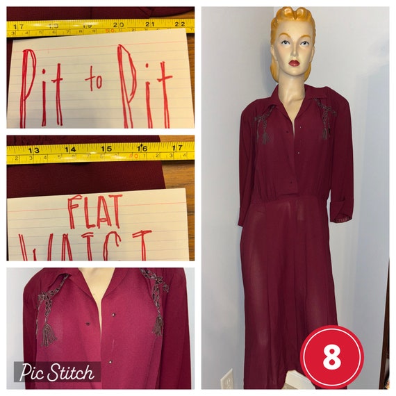 1940s rayon dress lot - image 8