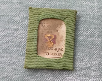 Antique religious Catholic Belgium relic of Désiré-Joseph Mercier, Cardinal relic, Mechelen, Catholic reliquary, old Catholic relic