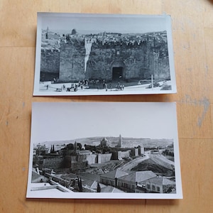 Antique postcards of Jerusalem, Photo Crystal Jerusalem postcards, antique souvenir Jerusalem