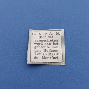 Vintage religious Catholic relic of St Montfort, reliquary Louis-Marie de Montfort, shrine Saint Louis Marie De Montfort