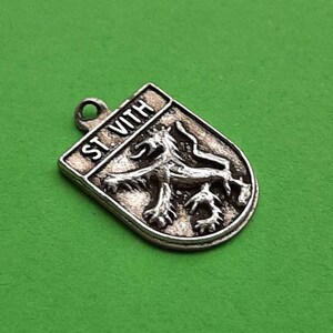 Vintage silver plated travel shield or charm of Sankt Vith Belgium image 4