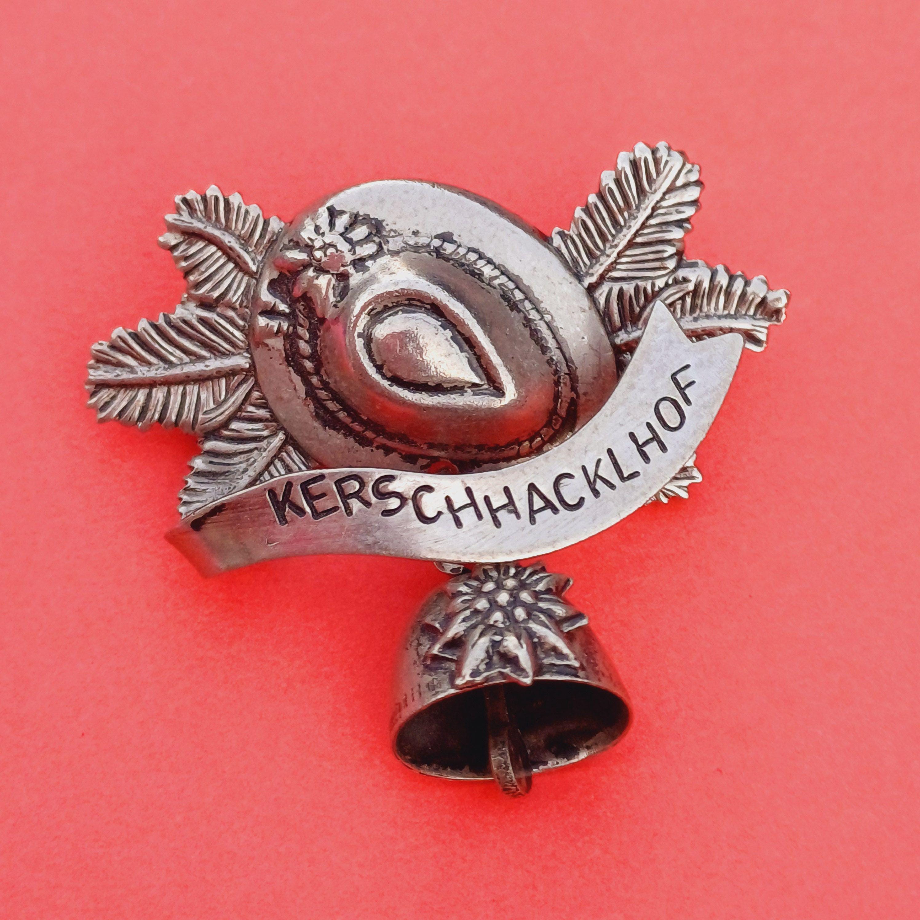 Broche Vintage Art Déco Édelweiss En Métal - Bijou Ancien Allemand - Occasion