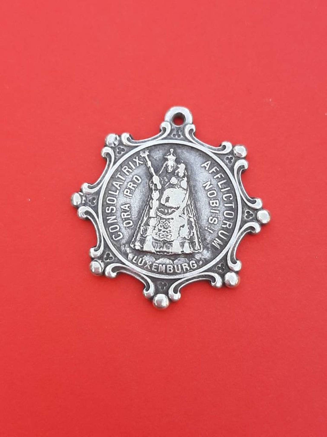 Plaque De Vélo Ancienne Notre Dame Luxembourg - 4,5 X 3,2 Cm - Collection