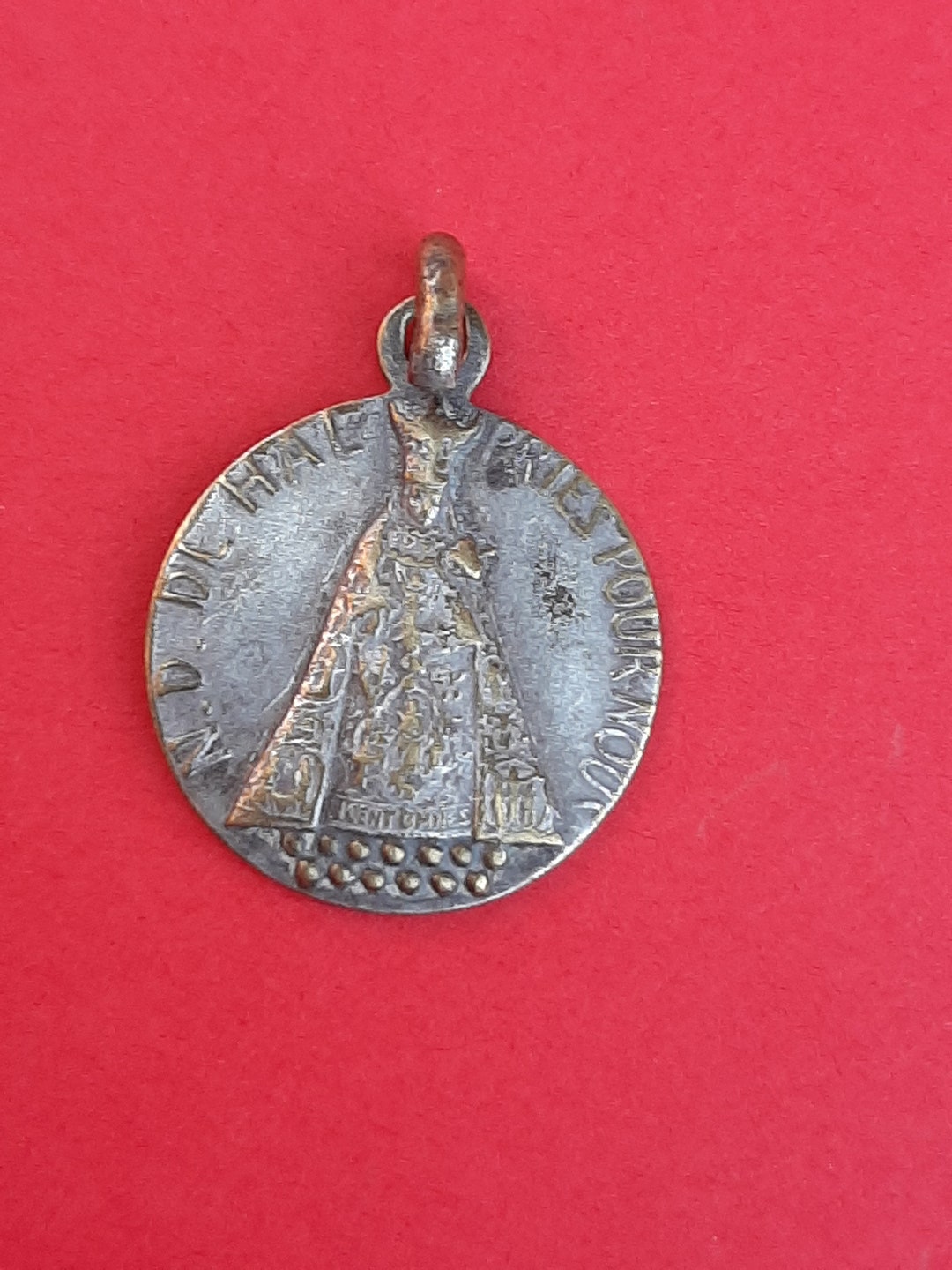 Vintage Religious Catholic Medal Pendant of Our Lady of Hal, Notre Dame ...