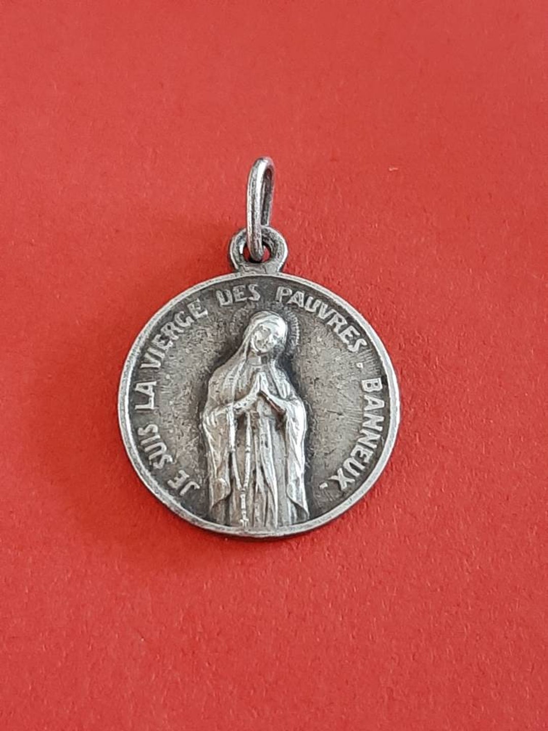 Vintage Religious Catholic Medal Pendant of Our Lady of the Poor ...