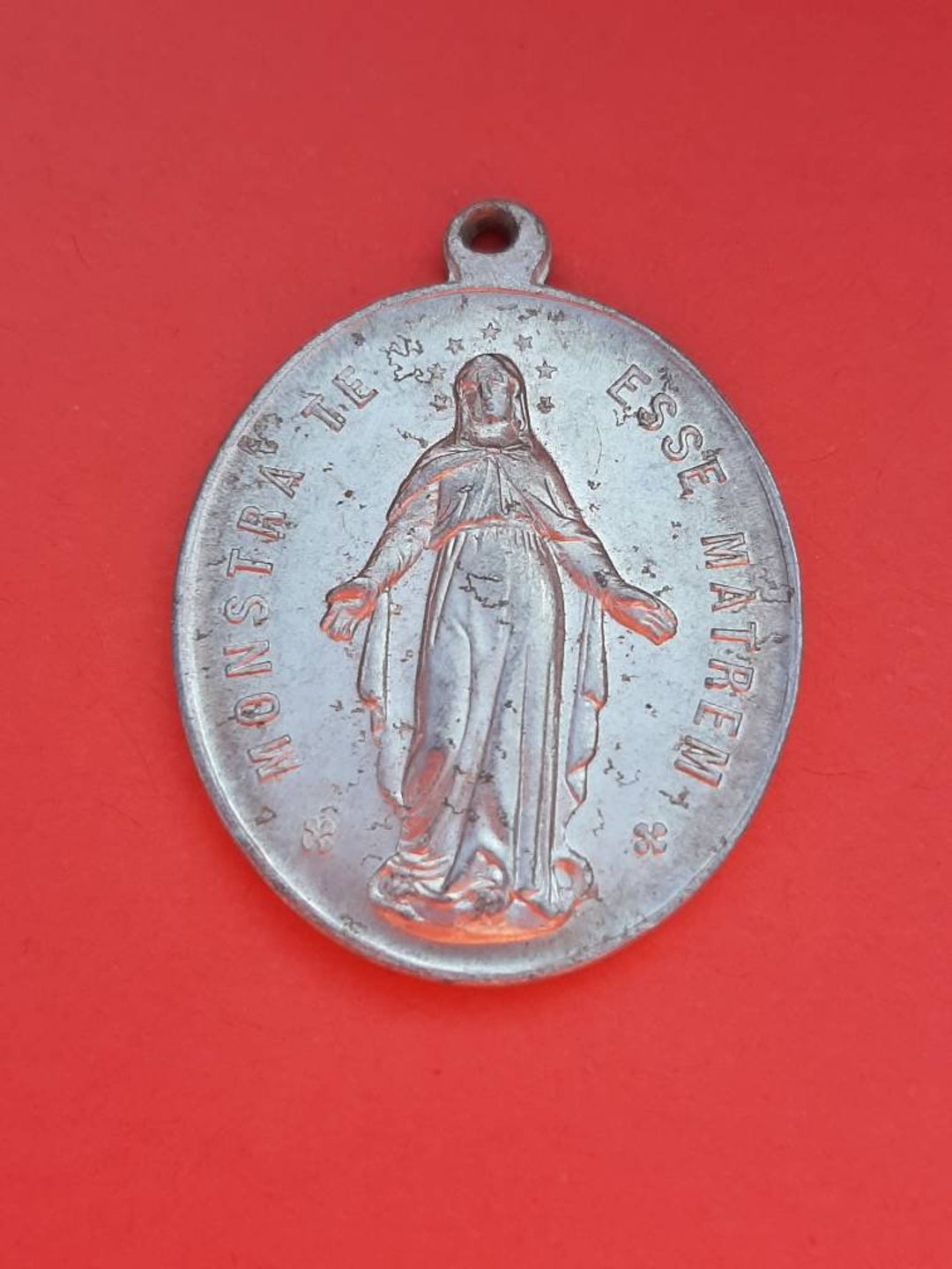 Vintage Religious Catholic Medal Pendant of Our Lady of the Etsy