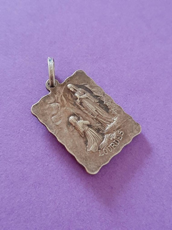 Vintage religious Catholic French silver and gold… - image 7
