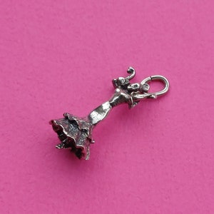 Vintage silver charm of a Flamenco woman, vintage silver pendant of a woman dancing Flamenco, old Spanish souvenir, hair comb, Bailaora
