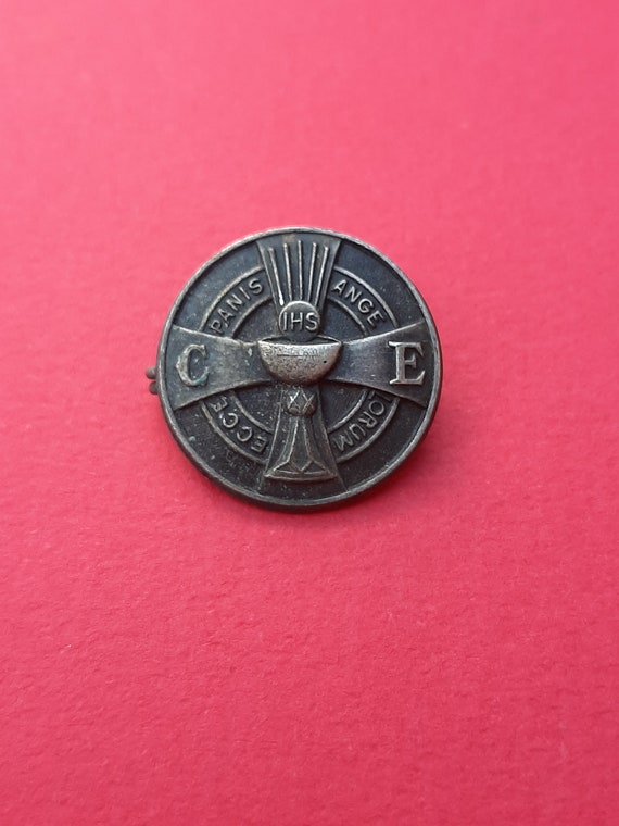 Religious, Catholic, Celtic cross button (pin), Ec