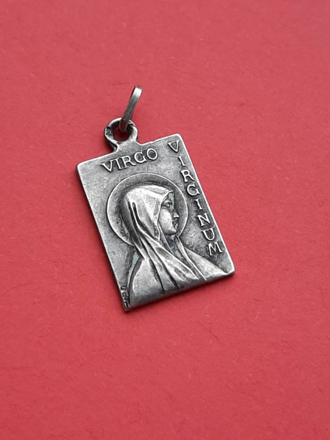 Vintage Religious Catholic French Medal Pendant of Our Lady of Lourdes ...