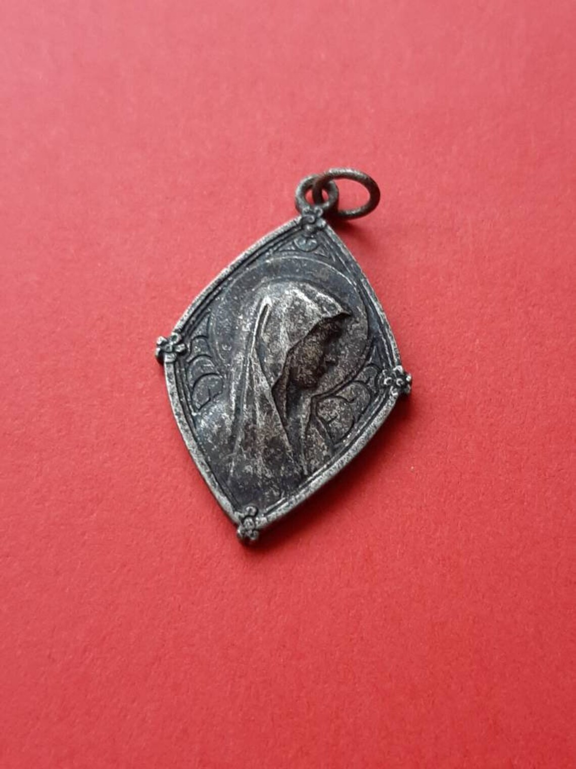 Religiöser seltener antiker silberner katholischer Anhänger | Etsy