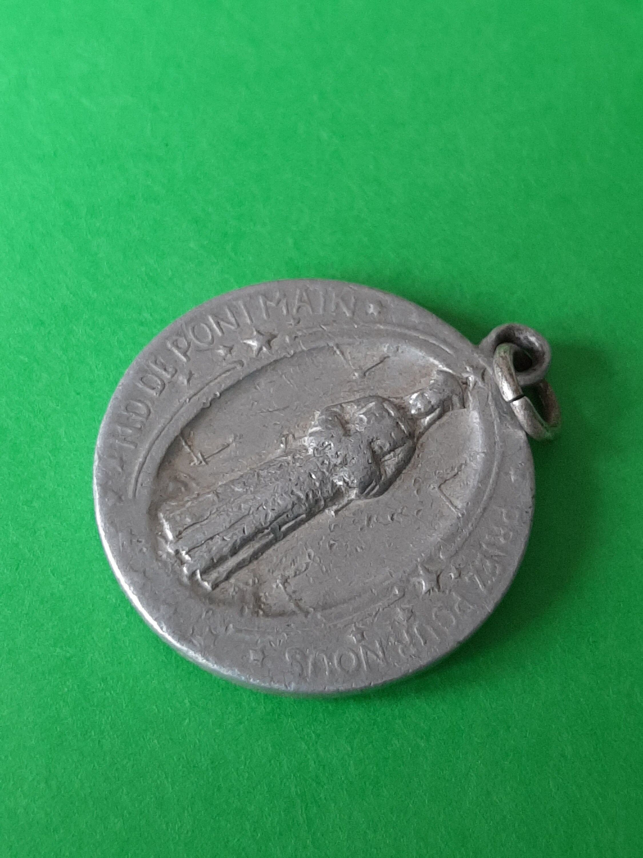 Religious Large Vintage French Catholic Medal Pendant Notre Dame De ...