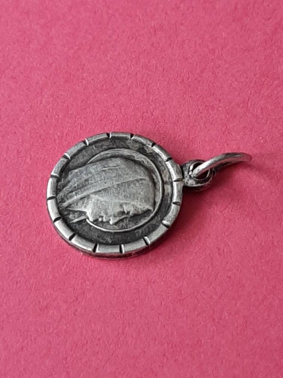 Vintage French religious Catholic tiny silver pla… - image 9