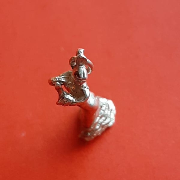 Charme vintage en argent d'une femme flamenco, pendentif vintage en argent d'une femme dansant le flamenco, vieux souvenir espagnol, peigne à cheveux, Bailaora