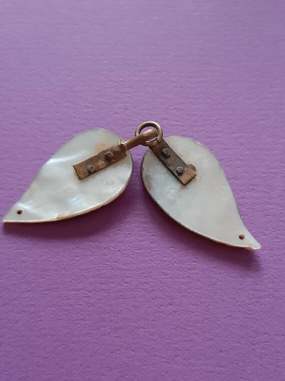 Vintage, art nouveau, copper and mother of pearl … - image 6