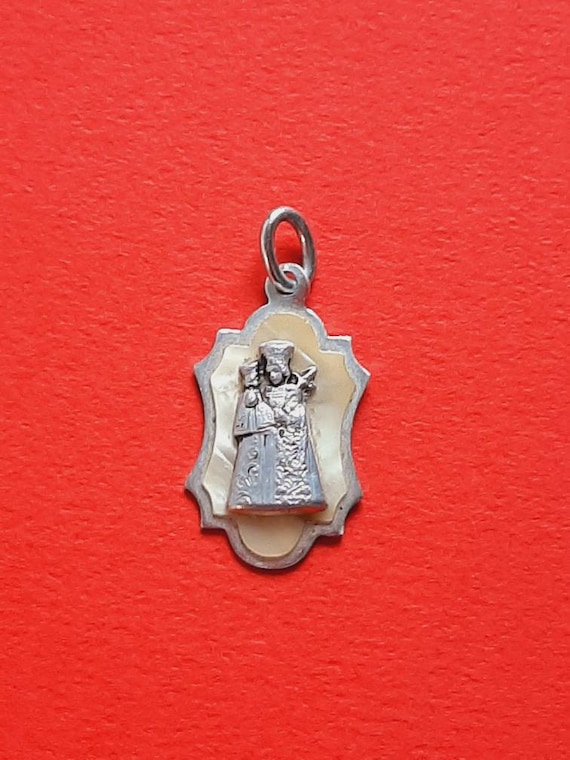 Religious Catholic vintage 3d silver plated and m… - image 1