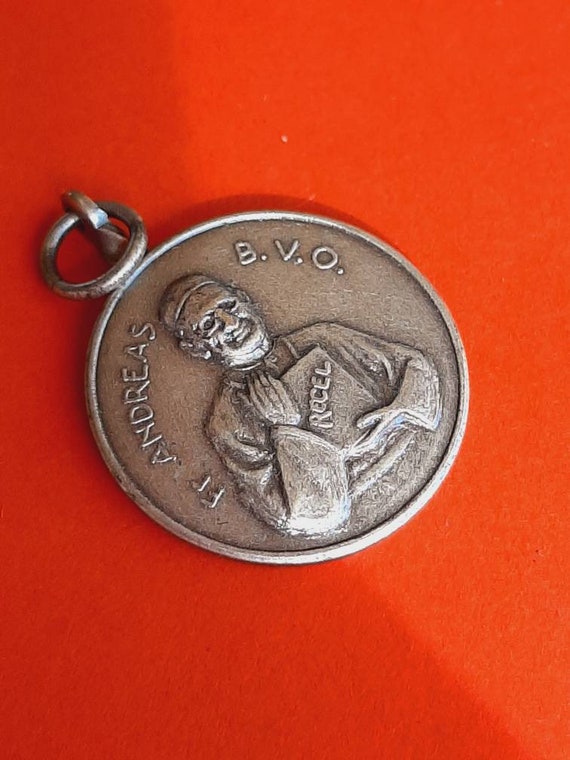 Vintage religious Catholic Dutch silver plated me… - image 3