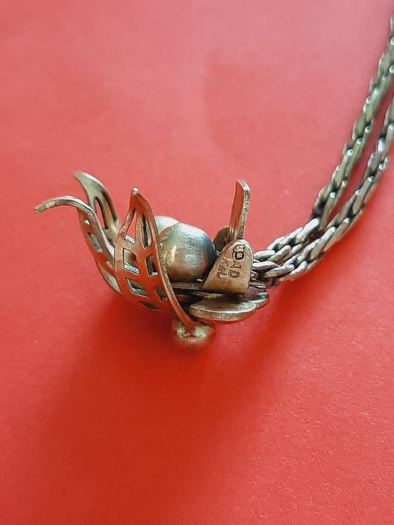 Vintage German signed chatelaine, necklace or wat… - image 10