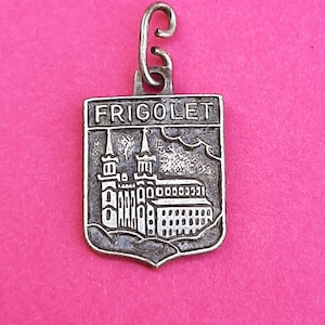 Vintage travel shield charm souvenir Europe Abbey Saint Michel de Frigolet France