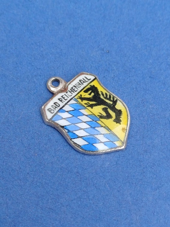 Vintage silver 800 and enamel charm of Bad Reichen