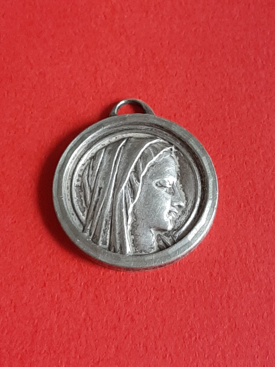 Vintage Religious Catholic French Silver Marked Medal Pendant of Our ...