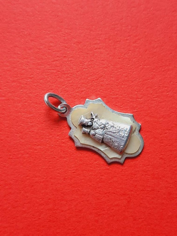 Religious Catholic vintage 3d silver plated and m… - image 3