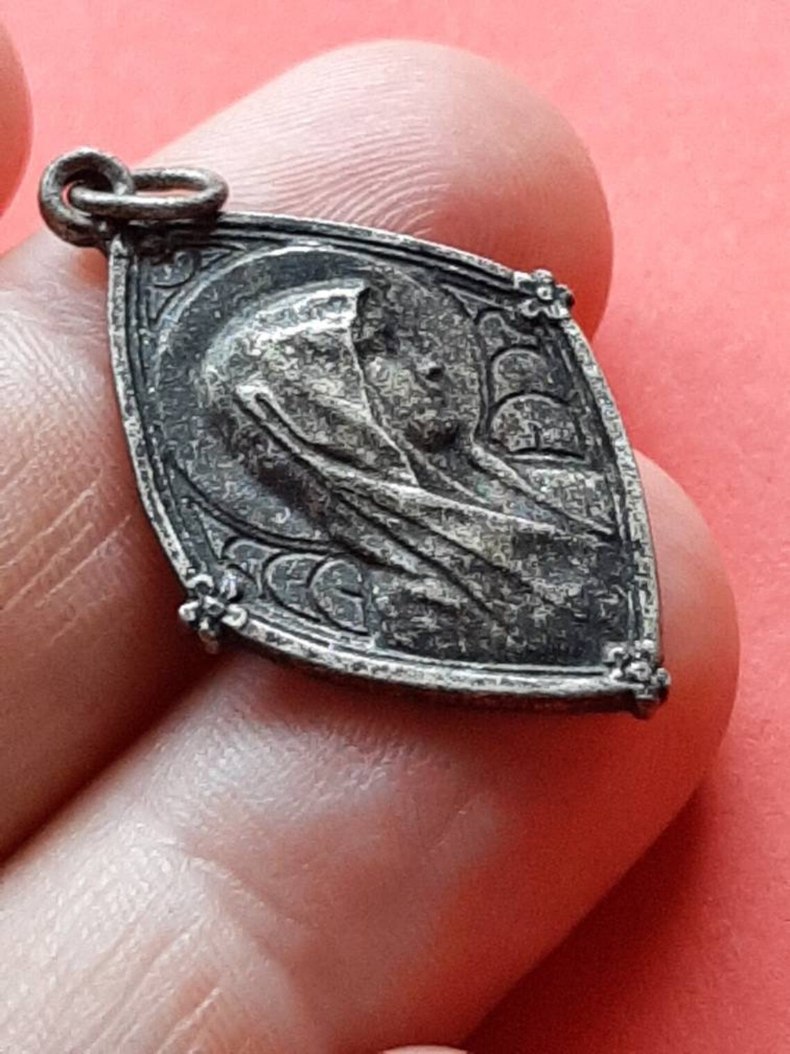 Religiöser seltener antiker silberner katholischer Anhänger | Etsy