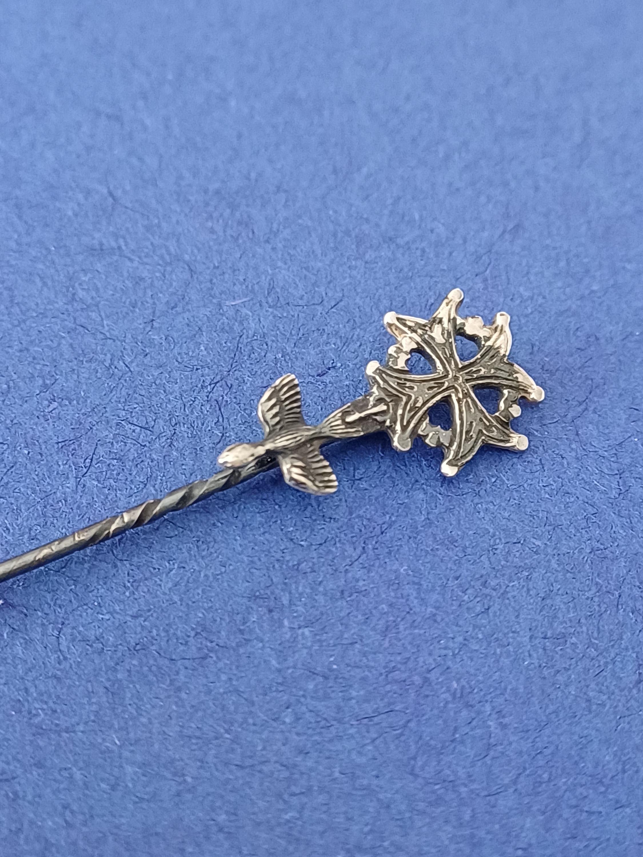 Broche Croix Rare Ancienne Aux Chérubins - Style Renaissance XIXème Siècle, Occasion Vintage