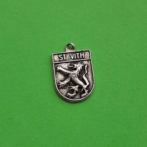 Vintage silver plated travel shield or charm of Sankt Vith Belgium image 8