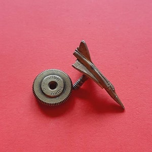 Vintage Concorde-Brosche aus Messing, Anstecknadel von British Airlines, Anstecknadel für Kampfjets, Fibru Brüssel