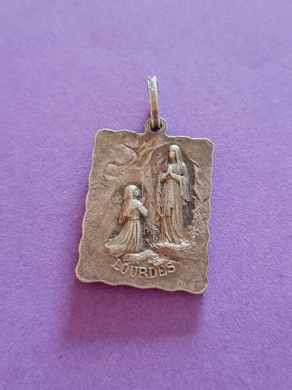 Vintage religious Catholic French silver and gold… - image 5