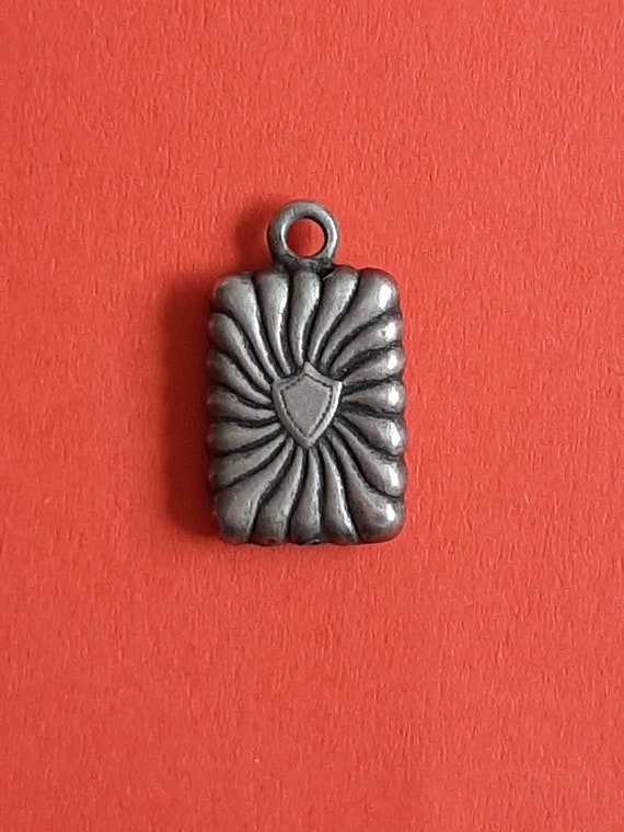 Vintage silver plated medal pendant medaille medai