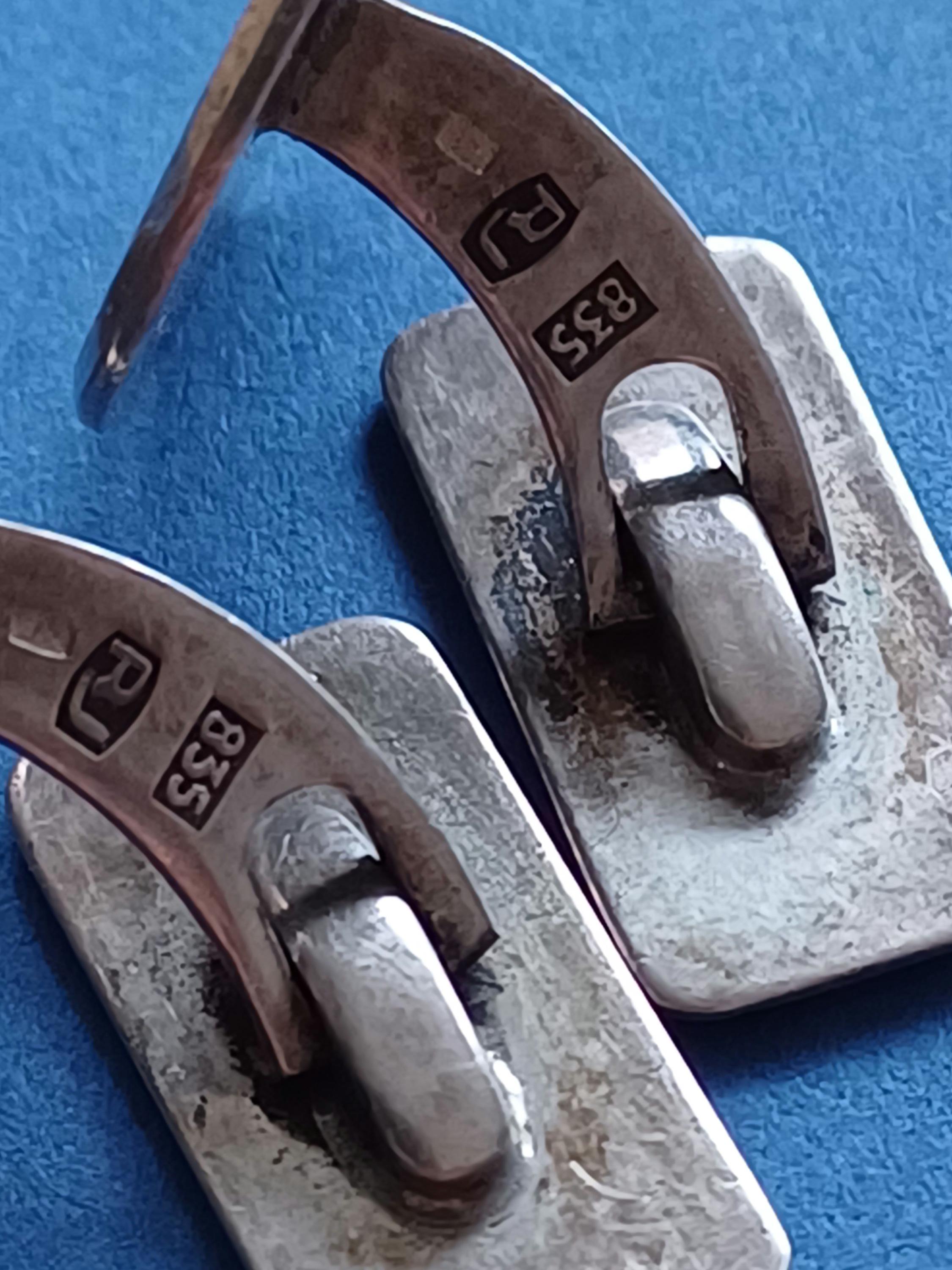 Antique Paire 835er Boutons de Manchette Argent (J) | eBay