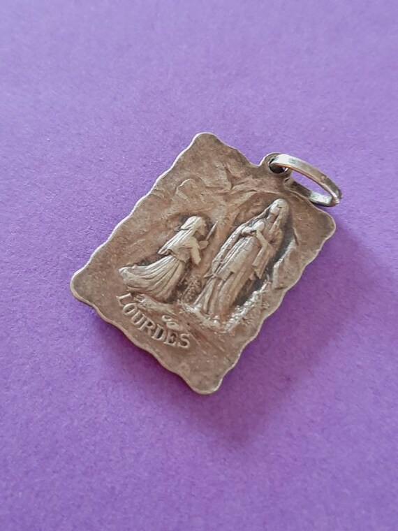 Vintage religious Catholic French silver and gold… - image 6