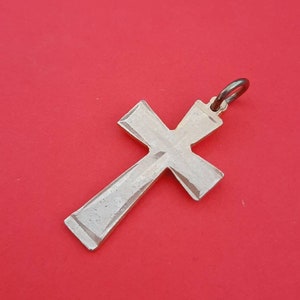 Vintage religiöser vergoldeter Jerusalem-Kreuz-Anhänger von Jerusalem, altes Jerusalem-Souvenir