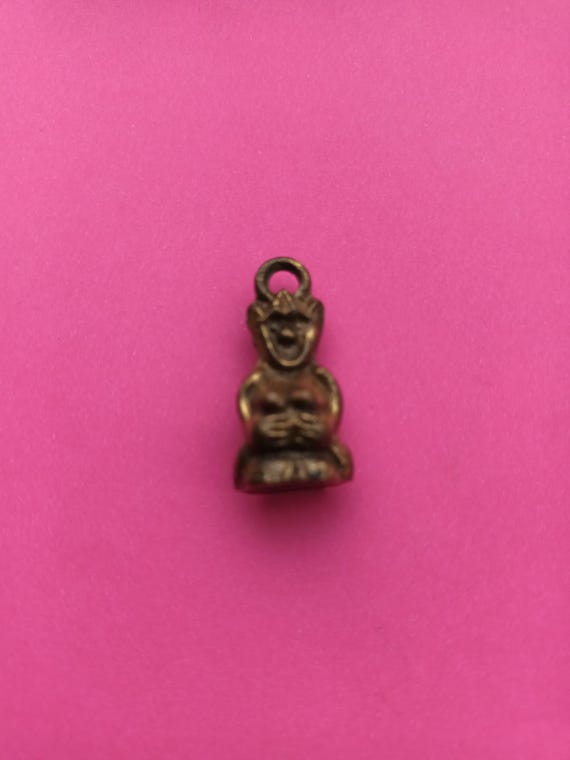 Vintage brass pixie charm, old pixie charm, pixie… - image 5