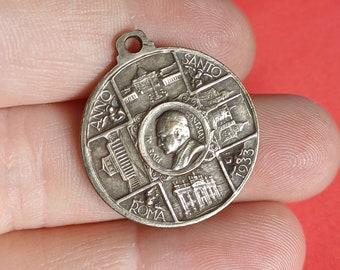 1950年聖年教皇ピウス12世ペンダント - 1950年バチカン聖年メダル 