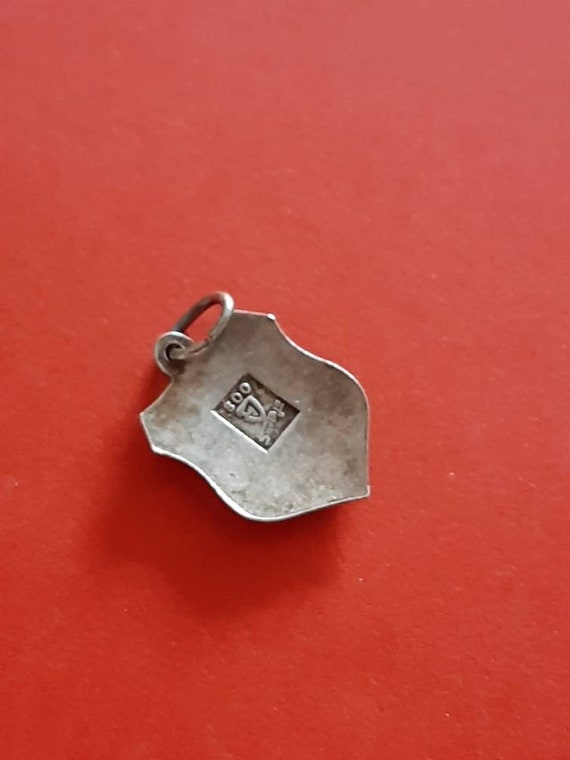 Vintage German silver 800 and enamel charm of Tit… - image 6