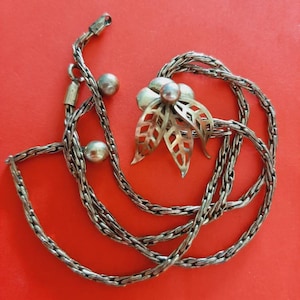 Chaînette De Gousset Vintage En Métal - Chatelaine, Occasion, Accessoire Vestimentaire Ancien