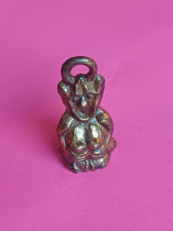 Vintage brass pixie charm, old pixie charm, pixie… - image 1
