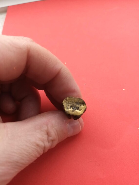 Vintage brass pixie charm, old pixie charm, pixie… - image 6