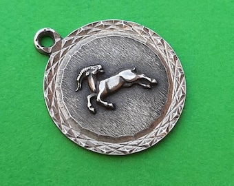 Vintage silver Capricorn charm, pendant of the zodiac sign Capricorn, capricorn pendant, silver necklace capricorn charm