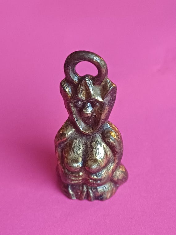 Vintage brass pixie charm, old pixie charm, pixie… - image 10