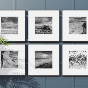 Black & White Nautical Wall Art Seascape Print Set