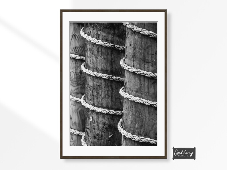 Nautical Wall Art Coastal Decor Black and White Print | Etsy